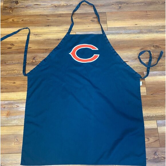 Chicago Bears Football NFL Full Apron Baker Chef Hat Blue Grill Tailgating - Picture 1 of 5